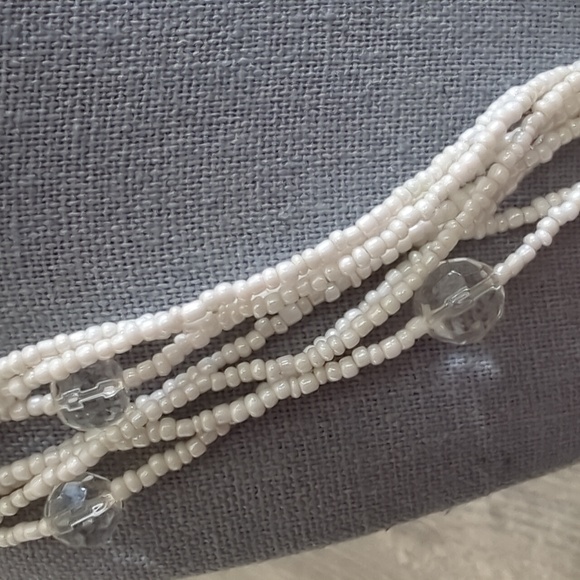 Mother of Pearl Seed Beed Statement Necklace - Picture 12 of 12